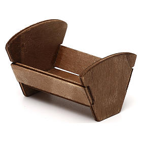 Presepe Napoletano: Culla in legno ad incastro 12 cm