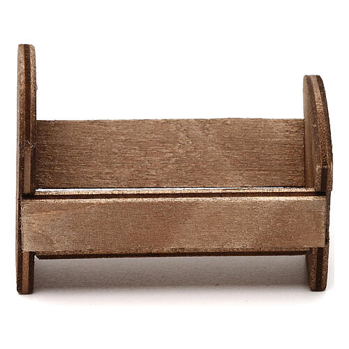 Wooden nativity manger, 12 cm 2