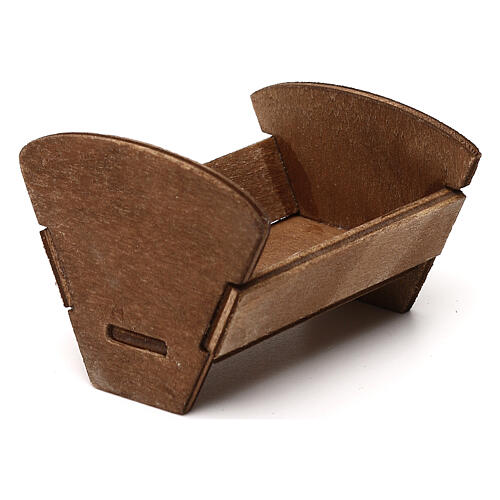 Wooden nativity manger, 12 cm 3