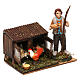 Man in the henhouse with tray full of feed for Neapolitan Nativity Scene 8/10 cm s3
