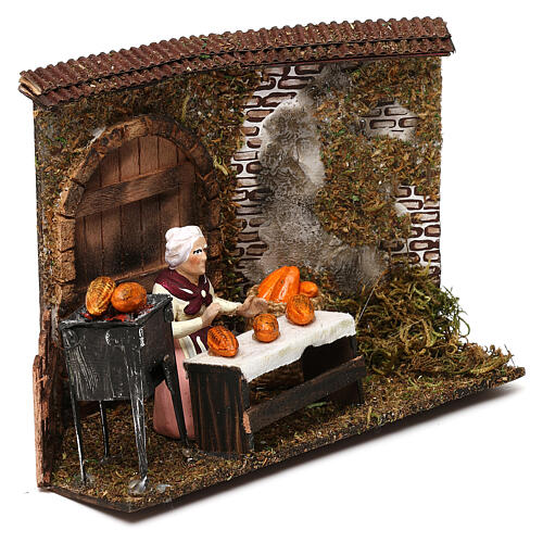 Woman selling corncob, 8 cm Neapolitan Nativity Scene 3