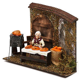 Scena signora con pannocchie presepe napoletano 8 cm
