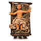 STOCK Bambino vestito nella culla terracotta 18 cm presepe Napoli s1