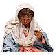 STOCK Sainte Vierge terre cuite tissu 24 cm crèche napolitaine s2