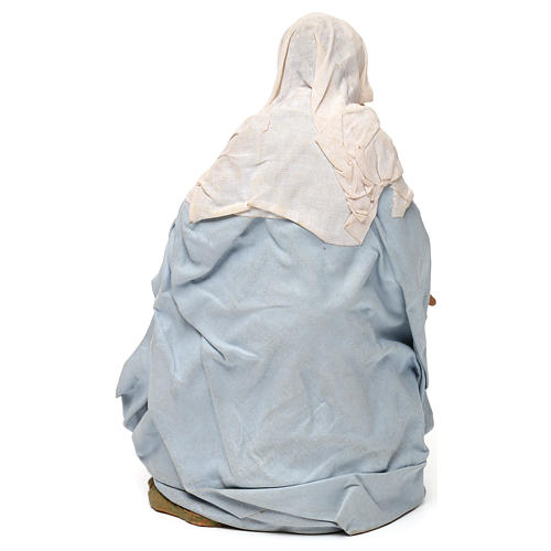 STOCK Madonna terracotta vestita 24 cm per presepe napoletano 5
