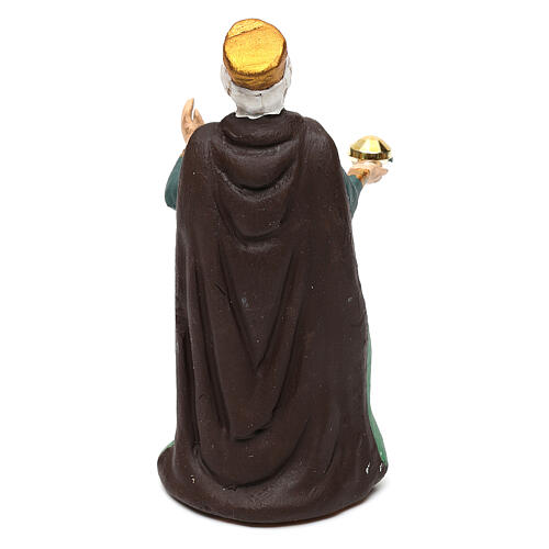 Król Mędrzec stary, malowana terakota, szopka neapolitańska 8 cm 2
