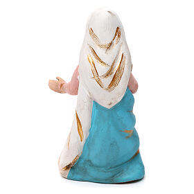 Mary terracotta painted statue, 8 cm Neapolitan nativity