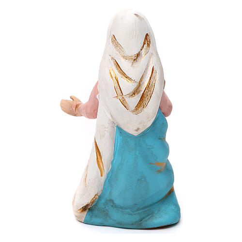 Mary terracotta painted statue, 8 cm Neapolitan nativity 2