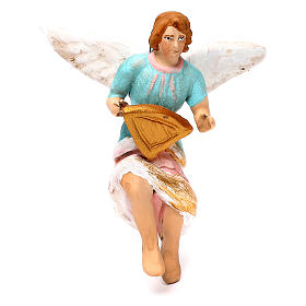 Painted angel for Neapolitan Nativity scene 8 cm