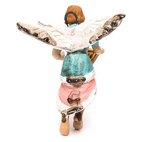 Painted angel for Neapolitan Nativity scene 8 cm