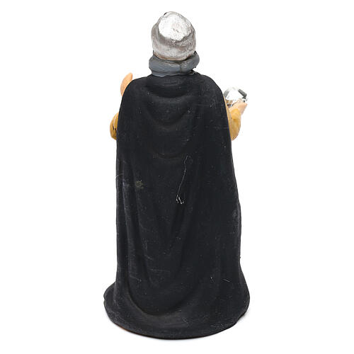 Król z terrakoty, malowany, do szopki neapolitańskiej, 8 cm 2