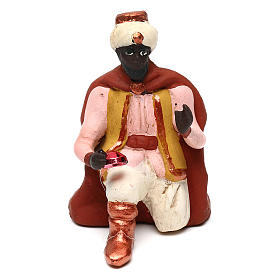 Moor Wise Man for Neapolitan Nativity scene 8 cm