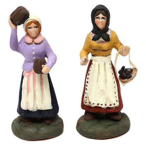 Set with six models of different women for Neapolitan Nativity scene 8 cm 4