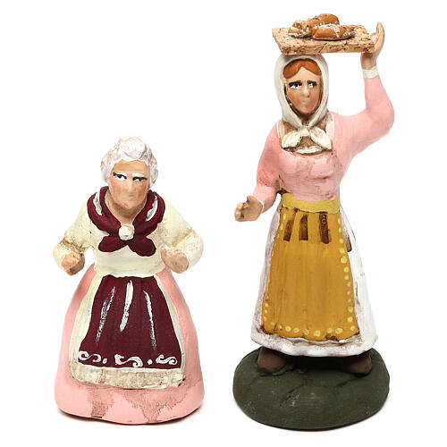 Zestaw malowanych Kobiet, 6 modeli, do neapolitańskiej szopki, 8 cm 3
