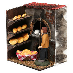 Bakery with baker 8 cm Neapolitan Nativity scene figurine