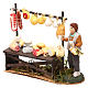 Scène étal fromages avec berger terre cuite peinte 8 cm s2