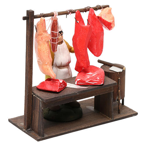 Butcher's shop with butcher's shop for Neapolitan Nativity Scene 8 cm 3