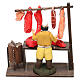 Miniature butcher with butcher shop, for 8 cm Neapolitan nativity s4