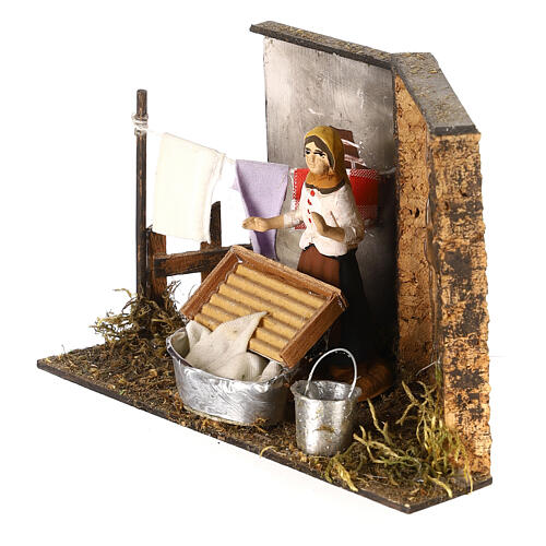 Laundress 8 cm Neapolitan Nativity scene figurine 2