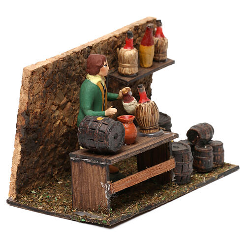 Miniature wine shop, 8 cm Neapolitan nativity 3