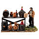 Wine seller with stall for Neapolitan Nativity scene 8 cm s1