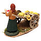 Cena mulher com carrinho do pão para presépio napolitano com peças de 8 cm altura média s3
