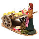 Cena mulher com carrinho do pão para presépio napolitano com peças de 8 cm altura média s4