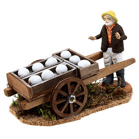 Man with bread dough cart, 8 cm Neapolitan nativity