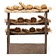 Banca com 3 estantes e pão para presépio napolitano com figuras 10 cm altura média s4