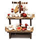 Wooden bench with cheeses and cold cuts in terracotta for Neapolitan Nativity Scene 10 cm s1