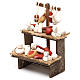 Wooden bench with cheeses and cold cuts in terracotta for Neapolitan Nativity Scene 10 cm s2