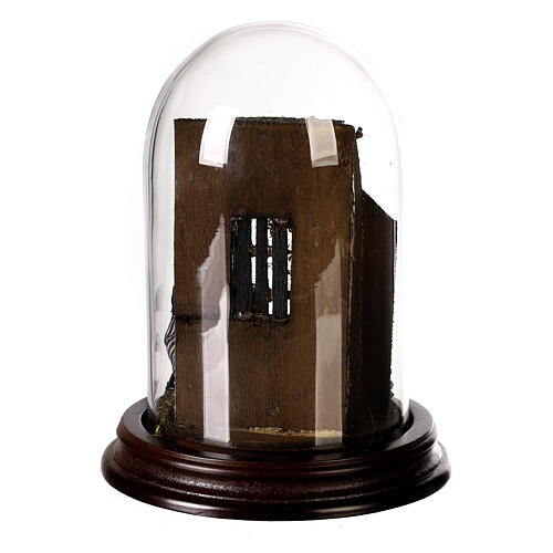 Escena natividad campana de vidrio belén napolitano 6 cm 5