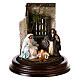 Holy Family set inside glass, 6 cm Neapolitan nativity s2