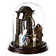 Nativité scène sous cloche en verre crèche napolitaine 8 cm s4