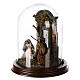 Holy Family in glass dome, 8 cm Neapolitan nativity s3