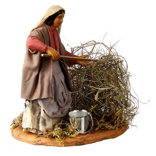 Statua contadina con paglia 13 cm 3