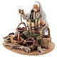 Miniature wicker basket repair man sitting, 14 cm s3