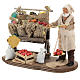 Fruit seller with counter and scale 13 cm s3