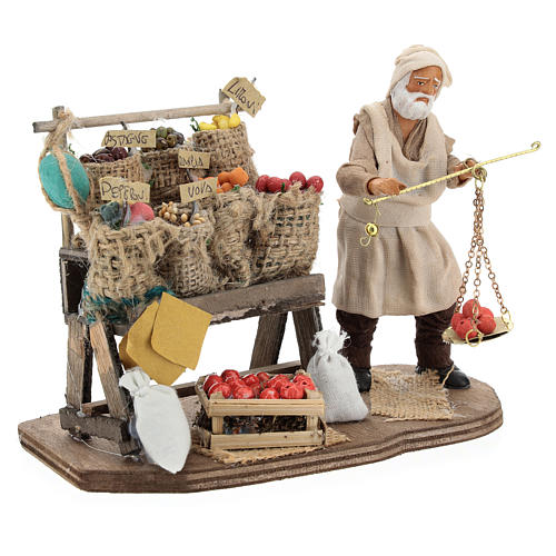 Fruttivendolo con banco e bilancia 13 cm 4