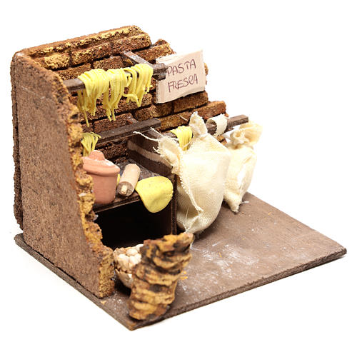 Scenetta pasta fresca di 10x15x10 per presepe Napoli di 10 cm 3