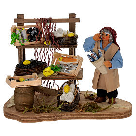 Fisherman with fish counter of 10x10x10 cm for Neapolitan Nativity Scene of 10 cm