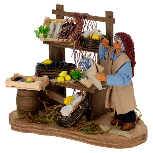 Fisherman with fish counter of 10x10x10 cm for Neapolitan Nativity Scene of 10 cm 3