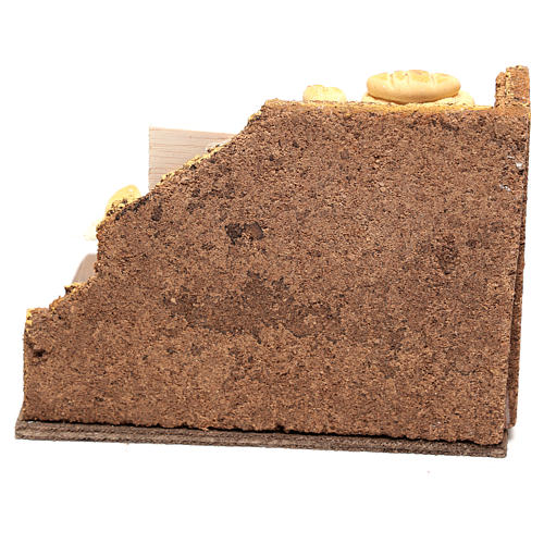 Scena panettiere 10x15x10 cm per presepe napoletano di 10 cm 4