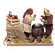 Animated men playing cards 10x15x10 cm for 10 cm Neapolitan nativity s1