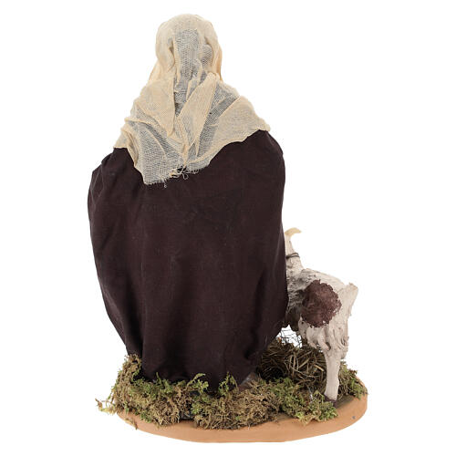 Shepherd with goat on leash, 24 cm Neapolitan nativity 5