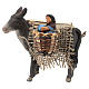 Little donkey with baby on basket 10 cm s1