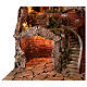 Village setting for 8 cm Neapolitan Nativity scene, with moving mill s4