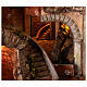 Village setting for 8 cm Neapolitan Nativity scene, with moving mill s6