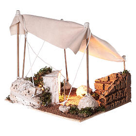 Arab tent with lights, for 8 cm Neapolitan nativity