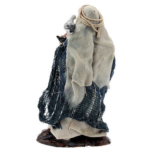 Mujer con palomas estatua terracota belén napolitano 8 cm 3